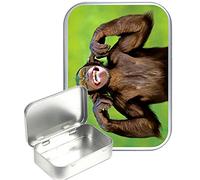 TEEZ Cheeky Monkey Hinged Tin,Small 30ml Tin, Pill Tin, Pocket tin, Gift Box, 1oz Tobacco tin
