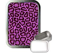 TEEZ Pink Leopard Skin 2oz Silver Tobacco Tin, Silver 2oz Tobacco Tin, Airtight Tobacco Tin