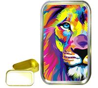 TEEZ Rainbow LIon 1oz Gold Tobacco Tin,Baccy Tin, Pill Tin