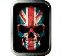 TEEZ Union Jack Skull Silver 2oz Tobacco Tin