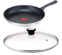 Tefal 26cm Frying Pan with Glass Lid Induction Titanium Non Stick Dishwasher New