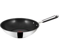 Tefal E79219 Jamie Oliver induction wok pan, 28 cm in diameter, suitable for induction, stainless steel, 28 cm