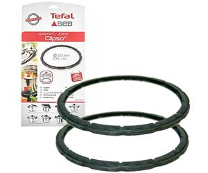 Tefal 8L 10L Clipso Pressure Cooker 253mm Rubber Gasket Seal Ring Genuine x 2