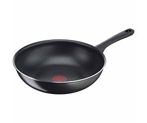 Tefal B5581923 Day by Day 28cm Wok, Titanium Non-Stick Coating, Thermo Signal, Easy Cleaning, Black