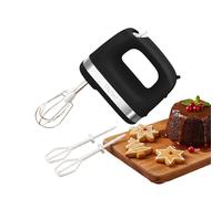 Tefal Black Collection Compact Electric Hand Mixer, 2 Speeds, 2 Stainless Steel whisks, 2 Emulsion Whisks, Baking, Cakes, Multifunction Kitchen Hand