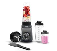 Tefal Blend Up One Mini Blender, 800W Powerful Motor & 4 Powerlix Blades, 6 Auto Programmes, Auto Cleaning, 2 Bottles 0.6L & 0.4L BPA-Free Tritan, On-the-go Leakproof Cup, Grey - BL1EJBG0