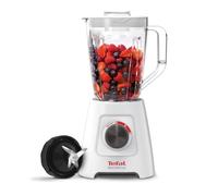 Tefal Blendforce II Blender, 2L Plastic Jug, 1.25L Effective Capacity, 600W, 4 Removable Stainless Steel Blades, Smoothie, Ice Crush, 2 Speeds + Pulse, Kitchen Shakes Maker, White, BL420140