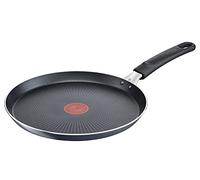 Tefal C38510 XL Force Crepe Pan 25 cm, Non-Stick Coating, Durable, Thermal Signal, Diffusion Base Pan Base, Extra Wide Shape, Sturdy Handle, Not Suitable for Induction Cookers, Black