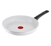 Tefal C41706 Ceramic Control Frying Pan 28 cm Safe Ceramic Seal Thermo-Signal Temperature Indicator Easy Cleaning Suitable for Induction Cookers White