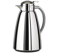 Tefal Campo Jug 1L, Stainless Steel Chrome, 100% Leak-Proof, High-Quality Glass Liner, Keeps Beverages Hot for 12 Hours, Durable and Elegant Thermal Carafe, K3032014
