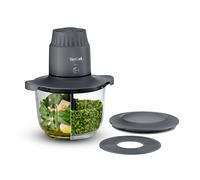 Tefal Choppeo Mini Food Processor/Chopper, XXL 2L Glass Bowl with Anti-Slip Mat, Storage Lid, 2 Speeds, 500W, Grey - MB603BG1