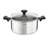 Tefal Comfort Max 24cm Stainless Steel Stewpot ? Durable Casserole Dish with Glass Lid, Induction Compatible, Ergonomic Stay-Cool Handles, Dishwasher