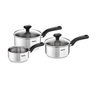Tefal Comfort Max 3 Peice Stainless Steel Set, Durable Cookware for Healthy Cooking, Induction Compatible, Ergonomic Stay-Cool Handle, C973S344