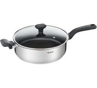 Tefal Comfort Max 26cm Stainless Steel Saute Pan - Durable Non-Stick Pan with Thermo-Spot Heat Indicator, Induction Compatible Base, Comfortable Grip Handle, Dishwasher and Oven Safe