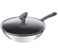 TEFAL DAILY COOK WOK PAN 28 CM + GLASS LID INDUCTION TITANIUM NON-STICK STIRFRY