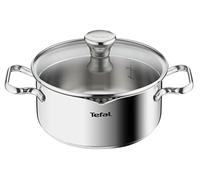 Tefal Duetto A70542 cooking pot 20 cm, Qualitative 18/10 stainless steel, graduated, pouring lid, Suitable for all heat sources, including induction