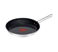 Tefal Duetto On G7660634 Frying Pan 28 cm, Go Ceram Ceramic Non-Stick Coating, Thermal Signal, Riveted Handle, Suitable for All Hob Types, Durable, Stainless Steel