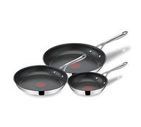 Tefal E304S344 Jamie Oliver Set x 3 Frying Pan, 20-24-28 cm, Stainless Steel