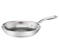 Tefal E49704 Eternal Mesh Frying Pan | 24 cm | with Scratch-Resistant Mesh Coating | PFOA | Suitable for All Hob Types Including Induction | Stainless Steel