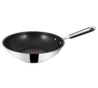 Tefal E79219 Jamie Oliver induction wok pan, 28 cm in diameter, suitable for induction, stainless steel, 28 cm