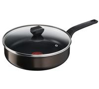 Tefal Easy Cook & Clean B5543202 Nc Frying Pan 24 cm + Lid, Suitable for All Heat Sources Except Induction, Non-Stick Coating, Made in France, Easy Cook & Clean