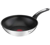 Tefal Emotion E3001904 Wok Pan, 28 cm, Non-Stick Coating, Thick Base for Even Heat Distribution, Elegant Design, Robust Handle, Induction, Cooking Indicator, Cranberry