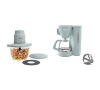 Tefal Eucalyptus Kitchen Collection Bundle with XXL Electric Chopper and Morning Filter Coffee Machine