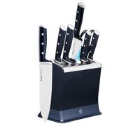Tefal EverSharp Pro 6-Pc Knife Set, Knife Block with Integrated Automatic Sharpener, 5 Knives, Scissors, Lasting Sharpness, German Stainless Steel, Ergonomic Handle, Gift for Him/Her, K297S744