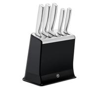 Tefal EverSharp Pro Stainless Steel 5-Pc Knife Set, Block with Integrated Automatic Sharpener, Lasting Sharpness, German Stainless Steel, Ergonomic Handle, Gift for Him/Her K2976S04