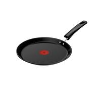 Tefal Explore On G2143932 Ceramic Crepe Pan 28 cm Powerful Non-Stick Ceramic Coating Fusioncore Technology Scratch Resistant Thermal Signal Suitable for All Hobs Black