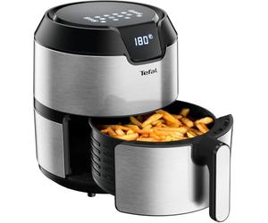 Tefal EY401D Easy Fry Deluxe Hot Air Fryer, 1500 W, Capacity 4.2 L, XL with 6 Automatic Programs, Digital Display, Timer, 6 Serving Fries, Stainless Steel/Black