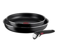 Tefal Frying Pan Set L1539143 Black Aluminium 3 Pieces 2 Units Ø 24 cm Ø 28 cm