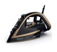 Tefal Puregliss 3000W Steam Iron with Boost of 280g/min, Variable Steam, Vertical Steam, Autoclean Soleplate and Calc Filter, Black/Gold