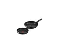 Tefal G28890 Hard Titanium On Pan Set 24 + 28 cm Aluminium Safe Non-Stick Coating Thermal Signal Temperature Indicator Suitable for All Cookers