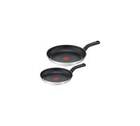 Tefal G726S204 Comfort Max 2-Piece Frying Pan Set (24cm & 28cm) Stainless Steel with Thermo-Signal, Induction Base & Stay-Cool Handles