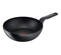 Tefal Hard Titanium Pro G28919 Wok Pan 28 cm Non-Stick Coating Thermal Signal at Ideal Frying Temperature Suitable for All Hobs Suitable for Induction Cookers Black