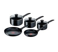 Tefal Induction Non?Stick Coating 5?Piece Cookware Set, 16/18/20?cm Saucepans + 22/26?cm Frying Pans, Thermo?Signal, Glass Lids, All Hobs Including