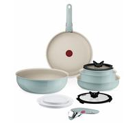 Tefal Ingenio 11-Piece Non-Stick Pots & Pans Set with Frying Pans, Wok, saucepans with Glass lids, Detachable Handles, Induction, Oven to Hob to Table, Stackable Storage, Kitchen Organiser, L828SB04