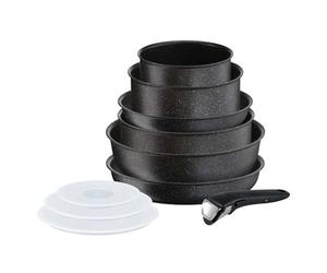 Tefal Ingenio Authentic L6719552 10 Piece Induction Pots & Pan Cookware Set - Dark Stone