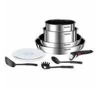 Tefal INGENIO Batterie de cuisine 10 p, Poeles, Casseroles, Induction, Acier inoxydable, Revetement antiadhésif, Emotion L897AS04