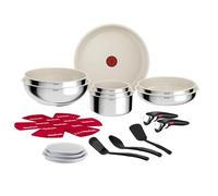 Tefal Ingenio Comfort Max Ceram 20-Piece Pan Set, Stackable Pans, Removable Handle, L885SK44