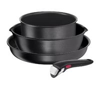 Tefal Ingenio Daily Chef L7629453 4-Piece Non-Stick Cookware Induction Pots & Pans Set, Black