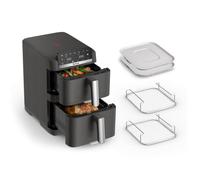 Tefal Ingenio Dual Stack 10L Air Fryer, 7 Cooking Modes, Grey