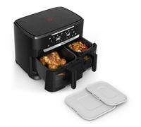Tefal Ingenio Dual XXL, 11L Air Fryer with Viewing Windows - Black | Tefals Largest Air Fryer, Removeable Handles, Dishwashable Non-Stick Drawers, Includes Storage Lids for Drawers, EY9488G0