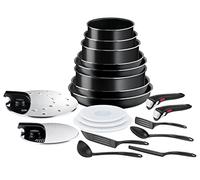 Tefal Ingenio Easy On 20 Piece Set, Pots & Pans Set, Stackable, Easy Cleaning, Non-Stick Coating, Removable Handle, Heat Indicator, All hobs Compatible excluding Induction, L1599402