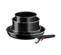 Tefal Ingenio Easy On set of 2 pans 22/28 cm + 2 saucepans 16/20 cm + removable handle, replaceable, non-stick pans, titanium coating, thermo-signal, dishwasher safe, oven safe