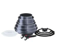 Tefal Ingenio Elegance Pots & Pans Set, 13 Pieces, Stackable, Removable Handle, Space Saving, Non-Stick, Sparkling Grey, L23190AZ
