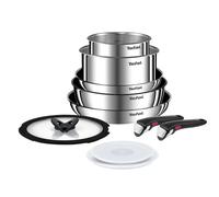 Tefal Ingenio Emotion 10 Piece Set, Pots & Pans Set, Stainless Steel, Stackable, Induction, Easy Cleaning, Non-Stick Coating, Heat