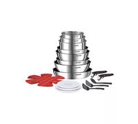 Tefal Ingenio Emotion 20 Piece Stainless Steel Pan Set Induction Hermetic Lids