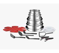 Tefal Ingenio Emotion 22 Piece Stainless Steel Pan Set Induction Hermetic Lids